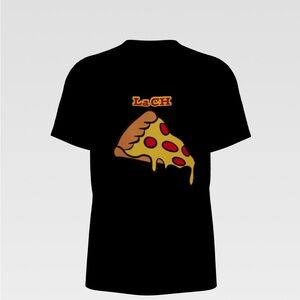 La CH y la Pizza White T-Shirt with Graphic